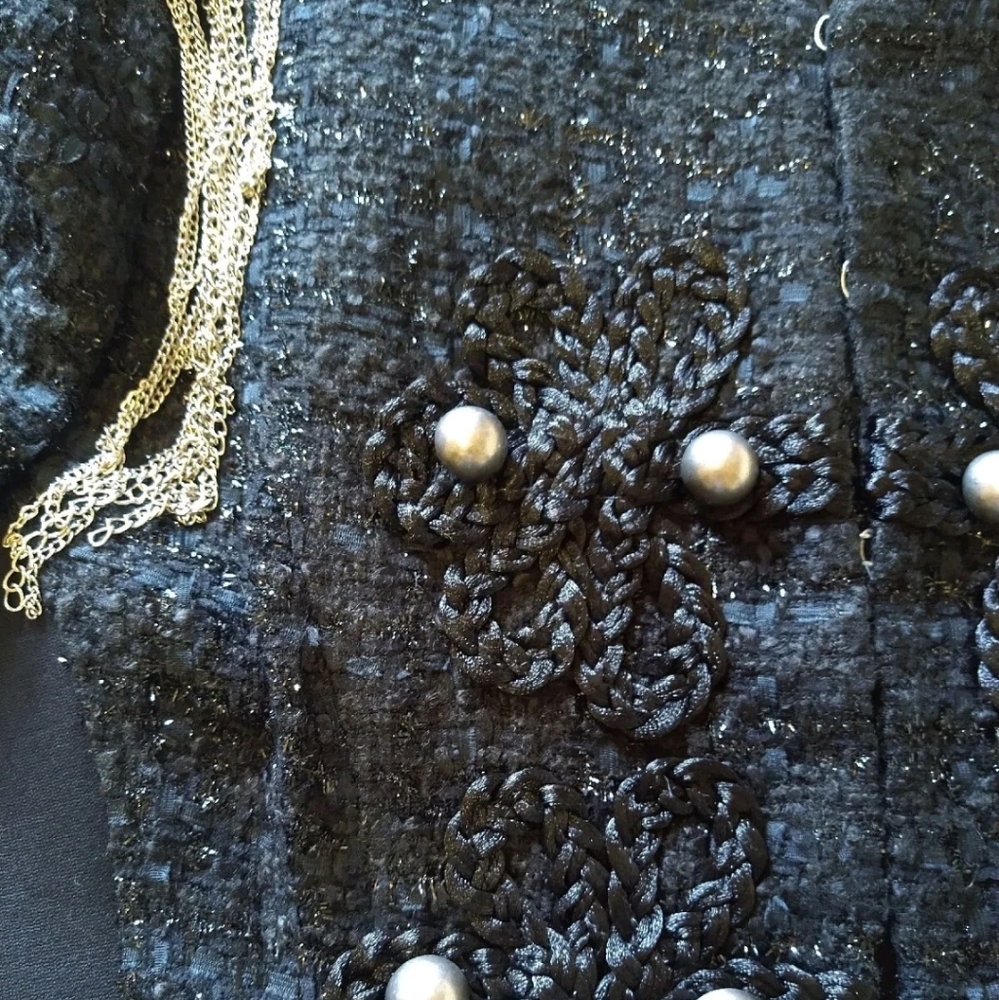 Elegant Express Tweed Military Jacket - Picture 6 of 10